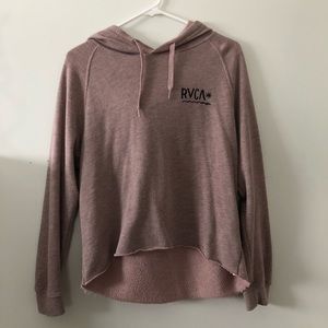 pink rvca long sleeve with hood
